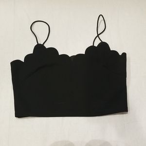 Shein Womens bralette/cropped shirt in black size S